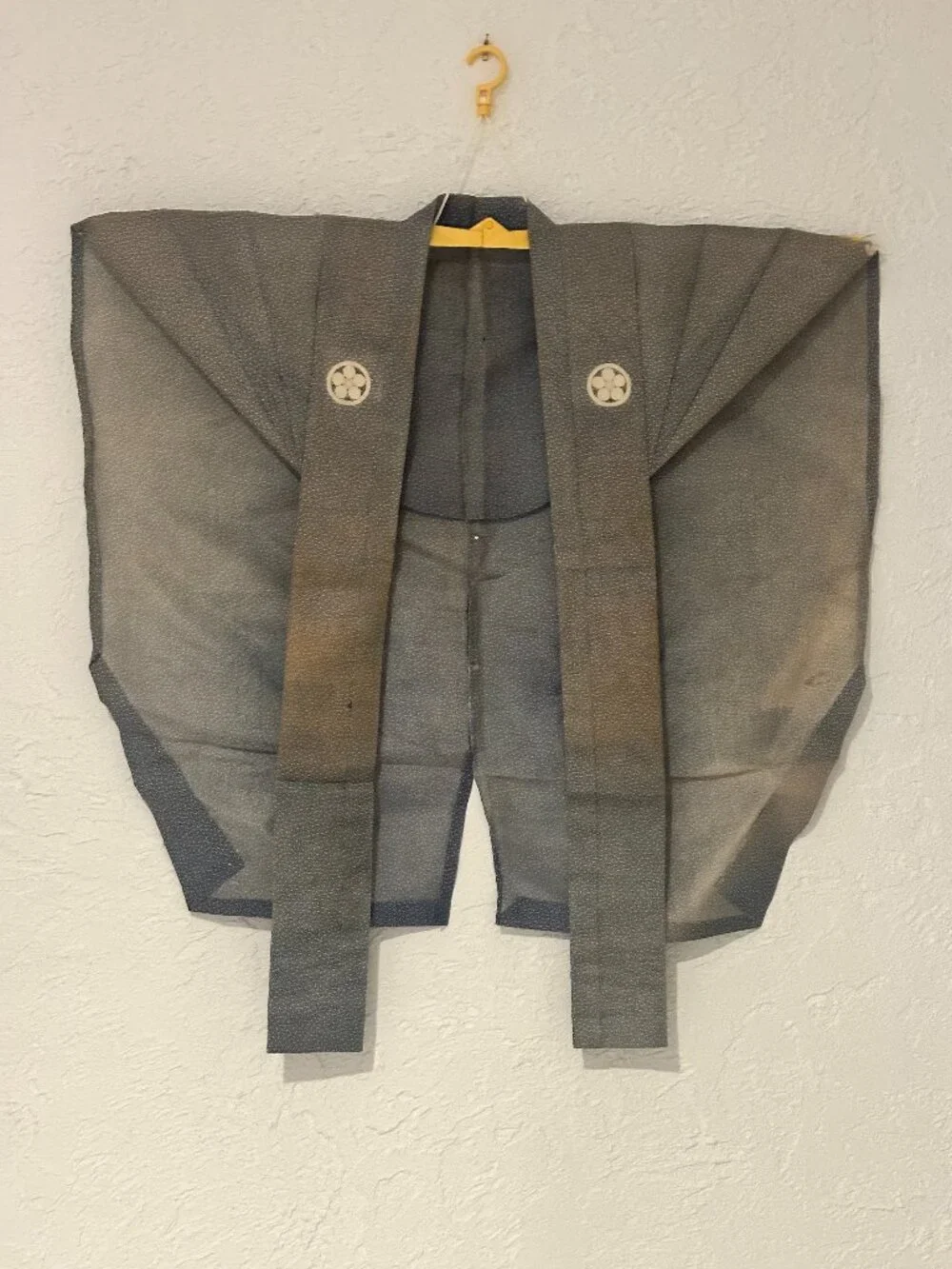 Rare Vintage Japanese Men’s Kamishimo Kimono Jacket with Family Crests